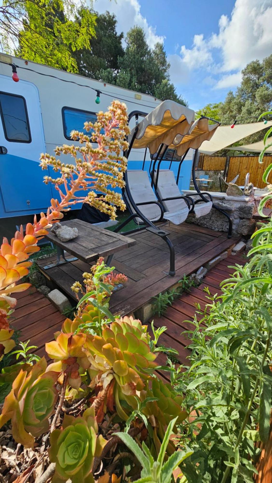 Cozy Seaview Glamping Caravan HaBonim 外观 照片
