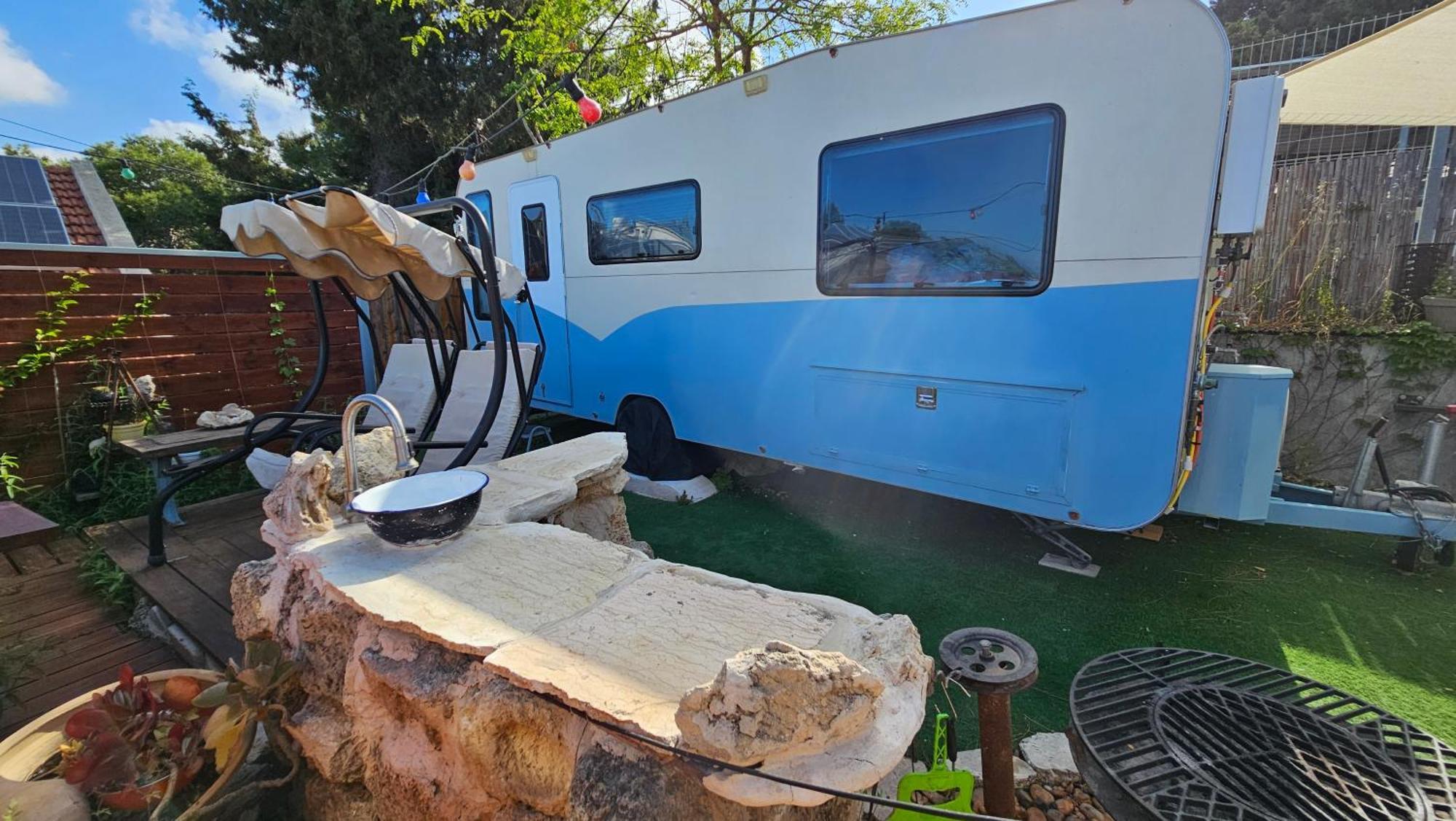 Cozy Seaview Glamping Caravan HaBonim 外观 照片
